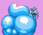  anthro balls big_balls big_butt blue_body blue_eyes blue_fur butt dahliathefox fur generation_4_pokemon genitals hi_res huge_balls huge_butt hyper hyper_balls hyper_butt hyper_genitalia jaycariothefirst looking_at_viewer looking_back looking_pleasured lucario male nintendo nude pokemon pokemon_(species) simple_background smile smiling_at_viewer solo thick_thighs 