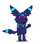  1:1 adam_teh_bre ambiguous_gender anthro biped blue_body blue_ears blue_fur blue_hair blue_markings blue_nose blue_tail bluey_(series) bump_attack circle_(marking) clothing collar ear_markings eeveelution fangs fur fur_markings generation_2_pokemon green_clothing green_collar grey_clothing grey_collar hair markings multicolored_ears multicolored_eyes neckwear nintendo open_mouth paws pink_sclera pokemon pokemon_(species) purple_eyes shiny_pokemon solo striped_ears striped_markings striped_tail stripes tail tail_markings teeth tongue two_tone_ears two_tone_eyes umbreon 