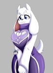  anthro big_breasts boss_monster bovid breasts caprine clothed clothing digital_media_(artwork) female fur goat hi_res horn mammal mature_anthro mature_female monster signature simple_background solo toriel undertale undertale_(series) white_body white_fur zeroviks_(artist) 