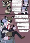  2021 aggretsuko anal anal_penetration announcing_orgasm anthro anthro_on_anthro anthro_penetrated anthro_penetrating anthro_penetrating_anthro anus arm_around_shoulders arm_support asinus balls blush bodily_fluids bored bottomwear bottomwear_down breath briefs briefs_down butt chair_position clothed clothed_sex clothing coat comic dialogue distracted_sex donkey duo english_text equid equine erection eye_contact eye_roll footwear from_behind_position fur_trim_(clothing) genitals green_clothing green_coat green_topwear haida_(aggretsuko) headgear headphones headset hi_res hood hyena interspecies leaning_on_elbow loafers looking_at_another looking_pleasured male male/male male_penetrated male_penetrating male_penetrating_male mammal necktie open_mouth pants pants_down partially_clothed penetration penile penile_penetration penis penis_in_ass pilot plantigrade red_briefs red_clothing red_necktie red_underwear sanrio sex sharp_teeth shoes simple_background sitting smile smirk steam suit_jacket sweat tadano_(aggretsuko) tail tail_tuft teeth text topwear tuft tush underwear unprofessional_behavior white_dress_shirt wide_eyed yoke_(aircraft) 