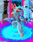  absurd_res anthro canid canine canis clothed clothing feet felid fusion gogeta hi_res humanoid hybrid law_(sdorica) lifewonders lion male mammal memory nipples pantherine sdorica snow_(tas) solo tokyo_afterschool_summoners vixen_dreemur_(vixol) vixol wolf 