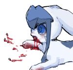  abuse ambiguous_gender blood bodily_fluids eeveelution feral generation_4_pokemon glaceon gore hi_res missing_tooth nintendo podo pokemon pokemon_(species) solo teeth 