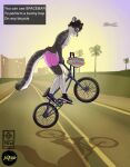  absurd_res anthro bicycle felid feline fur grand_theft_auto grey_body grey_fur hi_res male mammal pantherine pawprincess rockstar_games snow_leopard spots spotted_body spotted_fur 