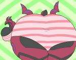  arthropod big_butt butt clothed clothing female feral generation_5_pokemon hi_res huge_butt looking_at_viewer looking_back mouthless nintendo one-piece_swimsuit pectoral_bulge pokemon pokemon_(species) scolipede simple_background solo swimwear thick_thighs zlut385 
