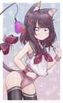  animal_ear_fluff animal_ears black_thighhighs brown_hair cat_ears cat_tail cat_teaser choker fallenshadow hair_ornament hairclip highres indie_virtual_youtuber leaning_forward leotard leotard_under_clothes looking_at_viewer no_pants pettan_(zeez4743) pink_eyes pink_leotard ribbon sailor_collar school_uniform serafuku shirt short_hair sleeveless sleeveless_shirt tail tail_ornament tail_ribbon thighhighs thighs virtual_youtuber white_shirt wristband 