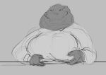  alligator alligatorid animated anthro areola big_breasts breasts clothed clothing clothing_lift crocodilian doctordj female fingers greyscale hi_res huge_breasts monochrome nipples non-mammal_breasts non-mammal_nipples olivia_(doctordj) reptile scalie shirt solo topwear 