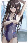  1girl copyright_request highres one-piece_swimsuit saya_(mychristian2) swimsuit 