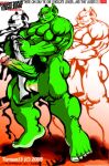  2005 english_text erection genitals green_body green_skin hi_res humanoid humanoid_genitalia humanoid_penis male muscular muscular_male nude orc penis solo text tomcat_(artist) towel trassk vein veiny_penis 