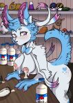  absurd_res anthro bodily_fluids breast_milking breasts charonnix eeveelution female generation_6_pokemon hi_res lactating milk nintendo pokemon pokemon_(species) pump solo sylveon 