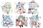  6+girls :3 :d animal apron aqua_bow aqua_eyes aqua_footwear aqua_hair aqua_kimono aqua_ribbon aqua_skirt aqua_sleeves argyle_pantyhose artist_name baby_bottle bare_shoulders bell bell_pepper black_footwear black_gloves black_thighhighs blue_bow blue_bowtie blue_eyes blue_footwear blue_hair blue_mittens blue_pants blue_ribbon blue_shirt blue_skirt blunt_bangs boots border borrowed_design bottle bow bowl bowtie braid bread brown_kimono butter capelet carrying checkered_sleeves cheese cheese_wheel chef_hat chibi chopsticks clenched_hand coattails commentary cooking_pot cowbell crab_hair_ornament cross-laced_footwear detached_sleeves double_bun double_scoop drill_hair earrings egg_(food) eighth_note fake_horns floating fondue food food-themed_hair_ornament food_on_face food_print fork fork_hair_ornament frilled_apron frilled_shirt frilled_skirt frills fruit full_body fur-trimmed_capelet fur-trimmed_footwear fur_trim gloves gold_trim gradient_hair green_hood green_pepper green_ribbon green_skirt grin hair_bow hair_bun hair_ornament hair_ribbon hair_rings hairclip hand_on_headwear hardboiled_egg hat hatsune_miku headdress heart heart_in_mouth highres holding holding_bottle holding_bowl holding_cooking_pot holding_food holding_ice_cream holding_ladle holding_menu holding_spoon holding_spring_onion holding_staff holding_vegetable horns ice_cream ice_cream_cone ichimegasa ikura_(food) isakysaku japanese_clothes jar jewelry kappougi kimono lace-up_boots ladle large_hat layered_skirt light_blue_hair long_hair looking_at_viewer lotus_root low_twin_braids medal melon melting menu mouth_hold multicolored_hair multicolored_shirt multiple_girls multiple_persona musical_note musical_note_hair_ornament neck_bell neck_ribbon necktie nori_(seaweed) off-shoulder_shirt off_shoulder one_eye_closed open_mouth orange_capelet orange_hair orange_skirt orange_thighhighs outstretched_arm oversized_object pacifier pants pantyhose parted_lips piggyback pink_bow pink_necktie pink_ribbon polka_dot_sleeves pom_pom_(clothes) puffy_short_sleeves puffy_sleeves rabbit rabbit_yukine red_bow ribbon rice rice_(plant) rice_on_face rope sandals sandogasa shirt short_necktie short_sleeves shrimp sidelocks single_earring skirt smile snowflake_hair_ornament snowflake_ornament snowflake_print socks soup_curry speech_bubble spoken_number spoon spoon_hair_ornament spring_onion sprinkles squash staff stalk_in_mouth star_(symbol) star_earrings star_print straight-on straw_hat streaked_hair striped striped_kimono striped_skirt striped_thighhighs sushi suspenders swiss_cheese symbol-only_commentary thighhighs twin_braids twin_drills twintails twitter_username two-tone_skirt vegetable vertical-striped_thighhighs vertical_stripes very_long_hair vocaloid waffle_cone wavy_hair white_apron white_background white_border white_bow white_footwear white_hair white_headdress white_headwear white_pantyhose white_ribbon white_shirt white_socks wide_sleeves yellow_bow yellow_capelet yellow_ribbon yellow_skirt yuki_miku yuki_miku_(2024) 