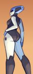  absurd_res butt clothing deltarune dracozhilla female hi_res humanoid machine one-piece_swimsuit queen robot robot_humanoid royalty solo swimwear undertale_(series) 