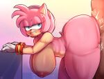  amy_rose anthro big_breasts big_butt bodily_fluids breasts butt duo eulipotyphlan female from_behind_position hedgehog hi_res huge_butt human interspecies madheaven male male/female mammal nipples nude sega sex sonic_the_hedgehog_(series) sweat thick_thighs wide_hips 