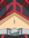  1boy alternate_costume bishounen close-up crop_top dark_signer_uniform head_out_of_frame highres jetix-chick midriff_peek navel navel_focus solo yu-gi-oh! yu-gi-oh!_5d&#039;s yu-gi-oh!_gx yuuki_juudai 