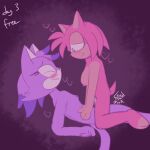  &lt;3 1:1 4_fingers amy_rose anthro blaze_the_cat blush breast_size_difference breasts cheek_tuft duo eulipotyphlan eyelashes facial_tuft felid feline female female_on_top fingers fur guide_lines gynomorph hedgehog hi_res intersex intersex/female lewd_supernova long_tail mammal multicolored_body multicolored_fur on_top riding sega short_tail simple_background small_breasts sonic_the_hedgehog_(series) tail tuft 