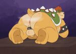  absurd_res anthro anus bowser butt butt_focus chubby_male feet freckles hi_res inkyflush koopa male male/male mario_bros musk musk_clouds musk_fetish musky_balls musky_butt nintendo overweight overweight_male scalie slightly_chubby solo testicle_cuff 