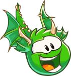  ambiguous_gender club_penguin dragon_puffle full-length_portrait hi_res horn official_art open_mouth portrait puffle solo tail teeth unknown_artist wings 