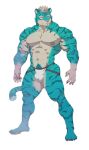  2018 anthro biceps blue_body blue_fur claws clothed clothing deltoids felid finger_claws flexor_carpi fur gloves_(marking) hair hi_res jockstrap jockstrap_only male mammal markings muscular muscular_anthro muscular_male muscular_thighs obliques pantherine pubes purple_eyes raccoon21 simple_background solo striped_body striped_fur stripes tiger toe_claws topless triceps underwear underwear_only vein veiny_muscles white_background white_body white_fur white_hair 