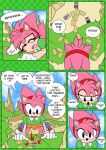  amy_rose anthro card classic_amy_rose classic_sonic_(universe) clothing comic dress eulipotyphlan female hair hedgehog hi_res mammal pink_body pink_hair raianonzika sega solo sonic_the_hedgehog_(series) tarot_card tripping 