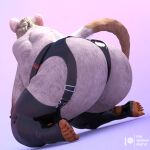  3d_(artwork) anthro areola belly big_breasts big_butt blonde_hair breasts butt butt_focus clothing daz3d digital_media_(artwork) elderly_female english_text female hair hi_res huge_breasts kneeling leggings legwear looking_at_viewer lowhangingfruit3d mammal marianne_(lhf3d) mature_anthro mature_female mother_(lore) nipples nude obese obese_anthro obese_female old overweight overweight_anthro overweight_female parent_(lore) pinup pose rodent solo text thick_thighs thigh_highs wide_hips 
