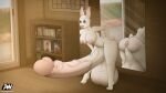  absurd_res anthro anus areola balls beastars big_balls big_breasts big_penis breasts butt detailed_background digital_media_(artwork) domestic_rabbit dwarf_rabbit erection female fur genitals gynomorph haru_(beastars) hi_res huge_penis hyper hyper_genitalia hyper_penis intersex lagomorph leporid light light_beam looking_at_viewer mammal mirror mirror_reflection nipples nude open_mouth oryctolagus penis plant psychoticwalrus rabbit reflection sky smile solo sunbeam sunlight sunrise sunset vein white_body white_fur 