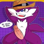  anthro balls clothing digital_media_(artwork) english_text erection fang_the_hunter fizzyjay fur genitals hat headgear headwear hi_res looking_at_viewer male mammal mustelid musteline nude penis sega solo sonic_the_hedgehog_(series) text true_musteline weasel 