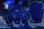  anthro anus asian_mythology aurelion_sol_(lol) balls big_butt blue_body bodily_fluids butt digital_media_(artwork) dragon east_asian_mythology eastern_dragon feet foot_fetish foot_focus gaping gaping_anus genitals hair imminent_sex justmegabenewell league_of_legends macro male mountain muscular muscular_thighs mythology nude presenting presenting_anus presenting_hindquarters riot_games scalie solo spread_anus spread_butt spreading sweat tail thick_thighs wide_hips 