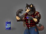  4:3 absurd_res anthro broken_belt brownsdragon canid canine clothing destroyed_clothing dress_shirt fox growth hi_res male mammal monochrome multicolored_body muscle_growth musclegut muscular muscular_male shirt solo topwear torn_clothing transformation vein veiny_muscles were werecanid werecanine werefox werewolf 