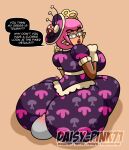  2023 anon artist_name big_breasts big_butt blush breasts brown_eyes bubble_butt butt cece_(the_legend_of_zelda) clothing curvaceous curvy_figure daisy-pink71 dialogue digital_drawing_(artwork) digital_media_(artwork) dress duo ear_piercing ear_ring english_text eyelashes eyeliner eyewear faceless_character faceless_male facesitting female glasses gloves hair handwear hat headgear headwear hi_res hourglass_figure huge_butt human humanoid humanoid_pointy_ears hylian lipstick looking_back makeup male male/female mammal nintendo not_furry open_mouth piercing pink_hair red_lipstick ring_piercing short_hair simple_background sitting_on_another small_waist tan_body tan_skin tears_of_the_kingdom text the_legend_of_zelda thick_thighs voluptuous watermark wide_hips 
