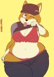  absurd_res anthro canid canine canis clothed clothing doge dogelore domestic_dog female hi_res lingerie lingerie_panties mammal mcdonald&#039;s meme partially_clothed shiba_inu spitz tagme toonarscontent 