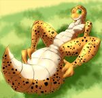  absurd_res anthro biped chaokocartoons countershade_face countershade_neck countershade_tail countershade_torso countershading eublepharid gecko green_eyes hi_res leopard_gecko lizard male reptile scalie smile solo tail 