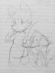  amy_rose annoyed_expression anthro butt canid canine crossed_arms duo eulipotyphlan eyes_closed female fox guide_lines hands_together hedgehog male mammal martyjade23 miles_prower praying sega sketch smile sonic_the_hedgehog_(series) traditional_media_(artwork) 