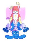  alexboom anal anal_penetration anthro balls blush bodily_fluids butt cum cum_in_ass cum_inside dominant duo genital_fluids genitals hi_res lagomorph legs_up leporid male male/male male_penetrated male_penetrating male_penetrating_male mammal pawpads penetration penis rabbit sex submissive submissive_male wolfyzeeb zeeb_wolfy 