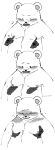  2023 anthro bear belly bepo_(one_piece) big_belly blush duo eyes_closed hi_res human male mammal minkmen_(one_piece) moob_grab moobs nekokat42 nipples one_piece overweight overweight_male polar_bear solo_focus trafalgar_law ursine 