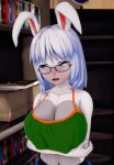  animal_humanoid anthro belly big_breasts breasts buckteeth eyewear female female/female glasses humanoid lagomorph lagomorph_humanoid leporid leporid_humanoid lily_(disambiguation) mammal mammal_humanoid mrdracosaurus navel open_mouth rabbit rabbit_ears rabbit_humanoid solo teeth 