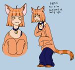  :3 animal_humanoid bell bell_collar cat_humanoid clothed clothing collar english_text felid felid_humanoid feline feline_humanoid humanoid male mammal mammal_humanoid pronouns solo spoonfayse text 