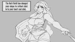  anthro belt big_breasts big_ears breast_expansion breasts clothing expansion female front_view gender_transformation genitals greyscale hat headgear headwear lagomorph leporid link_(rabbit_form) long_ears looking_at_viewer mammal melee_weapon monochrome mtf_transformation nintendo nipples pussy rabbit shield sketch solo standing sword text_box the_legend_of_zelda thiuck_thighs torn_clothing transformation tunic watsup weapon whiskers wide_hips 