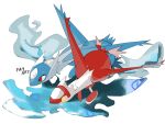  animal_focus claws commentary english_text flying full_body highres latias latios looking_at_another looking_to_the_side no_humans pokemon pokemon_(creature) red_eyes white_background yellow_eyes zen_(koko) 