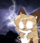  ambiguous_gender anthro averi_(fiddleafox) cloud electricity hi_res lightning low_tier_god solo unknown_artist where_is_your_god_now white_eyes 