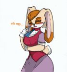  anthro big_breasts blush breasts english_text female mature_female pace-maker sega small_waist solo sonic_the_hedgehog_(series) text vanilla_the_rabbit wide_hips 