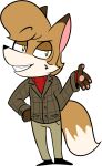  2016 4_fingers abby_appleberry alpha_channel anthro biped black_clothing black_footwear black_nose black_shoes bottomwear brown_clothing brown_jacket brown_markings brown_topwear canid canine cheek_tuft chokovit_(artist) clothed clothed_anthro clothed_female clothing colored countershade_face countershade_fur countershading digital_drawing_(artwork) digital_media_(artwork) dipstick_ears dipstick_tail eyebrow_through_hair eyebrows facial_tuft female_anthro fingers fluffy fluffy_tail footwear fox fox_tail front_view full-length_portrait fur gloves_(marking) hair hand_on_hip jacket male mammal markings multicolored_ears no_pupils open_mouth open_smile pants pawpads pink_inner_ear pink_pawpads portrait prick_ears red_clothing red_sweater red_topwear simple_background smile solo standing sweater tail tail_markings tan_body tan_bottomwear tan_clothing tan_fur tan_hair tan_pants tan_tail teeth topwear translucent translucent_hair transparent_background tuft white_body white_countershading yellow_eyes 