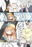  arona&#039;s_sensei_doodle_(blue_archive) az79709363 blue_archive chiikawa crying habit happy highres kokona_(blue_archive) mari_(blue_archive) nun orange_hair sensei_(blue_archive) translation_request usagi_(chiikawa) voice_actor_connection 