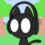  animated domestic_cat felid feline felis headphones kiddy_cat low_res male mammal monstercat monstercat_media solo tail tail_motion tailwag thumbnail 