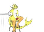  anthro excited exhibitionism fish herm intersex marine mixidraw pinup pose shark solo tagme 