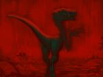  anus butt dinosaur dromaeosaurid female feral genitals hi_res looking_at_viewer meandraco monster multi_eye presenting presenting_anus presenting_hindquarters presenting_pussy pussy raised_tail rear_view reptile scalie solo tail theropod velociraptor 