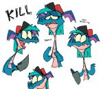  animated blue_body clothing disney dragon fan_character female feral happy hat headgear headwear knife looking_at_viewer rocca_the_dragon roksim solo story story_in_description thirsty 
