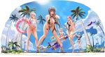  5girls absurdres ahoge anti-materiel_rifle ass_visible_through_thighs ball barefoot beachball beast_hunter_(last_origin) bikini bikini_top_only bikini_under_clothes black_bikini black_footwear black_jacket black_pasties blonde_hair blue_bikini bracelet breasts brown_eyes brown_hair casual_one-piece_swimsuit cleavage cloud cloudy_sky collarbone criss-cross_halter cropped_jacket curly_hair duct_tape emily_(last_origin) english_text flip-flops flower food food_in_mouth from_below full_body game_cg grass grin groin groin_tendon gun hair_between_eyes hair_flower hair_ornament halterneck hand_on_own_thigh heart heart_bikini heart_maebari hibiscus high_heels highleg highleg_bikini highleg_swimsuit highres holding holding_ball holding_food holding_gun holding_lifebuoy holding_popsicle holding_weapon huge_breasts huge_weapon jacket jewelry large_breasts last_origin leaning_forward legs_apart lens_flare lifebuoy light_green_hair linea_alba long_hair looking_at_viewer maebari medium_breasts micro_bikini multicolored_bikini multicolored_clothes multiple_girls nail_polish navel necklace official_alternate_costume official_art one-piece_swimsuit open_clothes open_jacket open_mouth outdoors palm_tree pani_(last_origin) pasties pink_eyes pink_flower pink_hair ponytail popsicle popsicle_in_mouth purple_eyes purple_flower raven_(last_origin) red_bikini red_eyes rifle ring royal_arsenal sandals see-through see-through_shirt shiny_skin shirt short_sleeves side-tie_bikini_bottom sideboob skindentation sky slingshot_swimsuit small_breasts smile sniper_rifle standing standing_on_one_leg star_sticker sticker strappy_heels string_bikini striped striped_bikini sun swimsuit swimsuit_under_clothes swimsuit_under_swimsuit tachi-e taesi tape tape_on_nipples tape_on_pussy taut_clothes taut_shirt thick_thighs thigh_strap thighs third-party_source tied_shirt transparent_background tree very_long_hair water_gun waving weapon wet wet_clothes wet_shirt white_hair white_nails white_one-piece_swimsuit white_shirt 