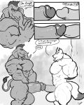  anthro big_biceps bound canid canine canis comic dock dock_piercing duo elephant elephantid furgonomics furry-specific_piercing hands_tied hi_res male male/male mammal mohawk muscular muscular_anthro muscular_male nude piercing proboscidean text thick_thighs uniparasite wolf xythan_(character) 