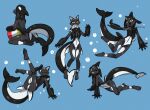  anthro bubble cetacean clothing countershading dolphin felid feline female fin hi_res hoodie looking_at_viewer mammal marine nulia oceanic_dolphin one_eye_closed orca solo swimming tarahe tongue tongue_out toothed_whale topwear wink yellow_eyes 