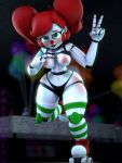  2023 3d_(artwork) animatronic breasts circus_baby_(fnaf) clothed clothing digital_media_(artwork) female five_nights_at_freddy&#039;s fnafgamern green_eyes hair hi_res humanoid looking_at_viewer machine nipples not_furry nude robot robot_humanoid scottgames sister_location smile solo solo_focus source_filmmaker 