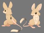  alternate_version_at_paywall alternate_version_at_source anthro big_butt big_ears breasts brown_eyes butt digitigrade dipodid feet female front_and_back fur grey_background hair hi_res jerboa kemono long_tail looking_aside mammal model_sheet nude open_mouth open_smile paws ponytail rodent semi-anthro simple_background small_breasts smile solo tail tan_body tan_fur ukan_muri 